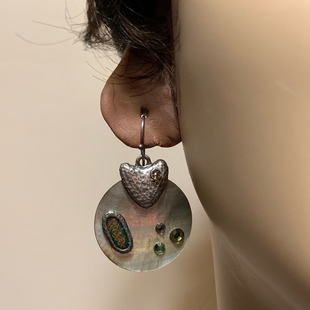 Handmade Artsy Shell Drop Earrings